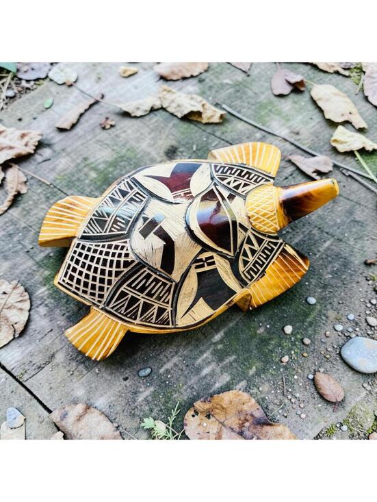 Other - handcrafted wooden sea turtle statue from Fiji